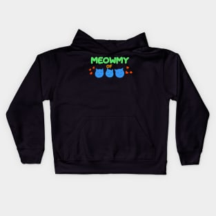 Meowmy of three boys Kids Hoodie